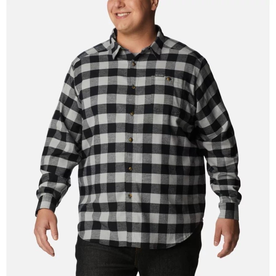 Columbia Cornell Woods Flanell-Langarmhemd Für Herren Big Columbia Grey Buffalo Check