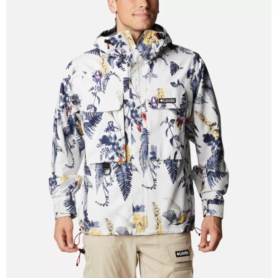 Columbia Field Creek Fraser Shell-Jacke Für Herren Sea Salt Wildlife Guide Print
