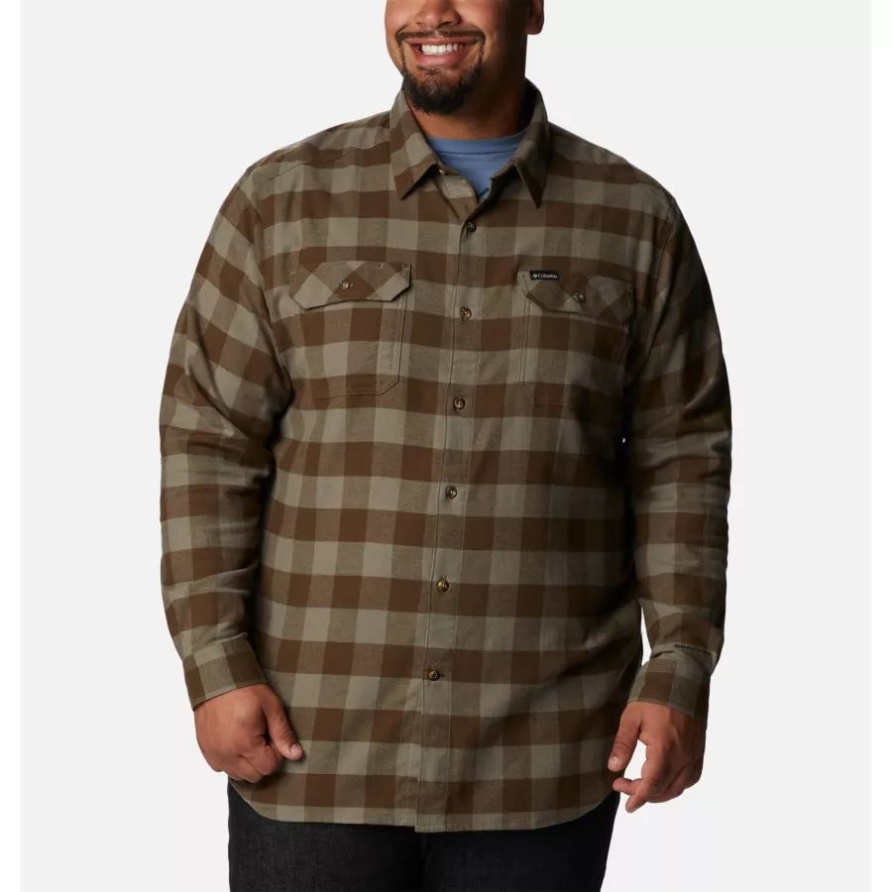 Columbia Herren Flare Gun Stretch Flanell Big Stone Green Twill Buffalo Check
