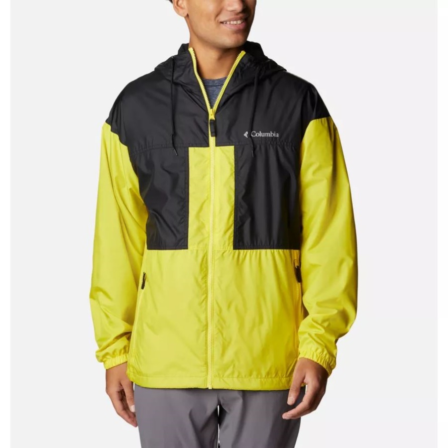Columbia Flash Challenger Gefütterte Windjacke Für Herren Laser Zitrone/schwarz