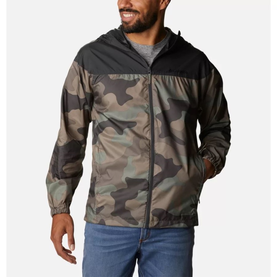 Columbia Flash Challenger Windjacke Für Herren Neuheit Cypress Mod Camo Print