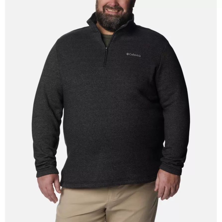 Columbia Herren Great Hart Mountain III Half Zip Big Black Heather