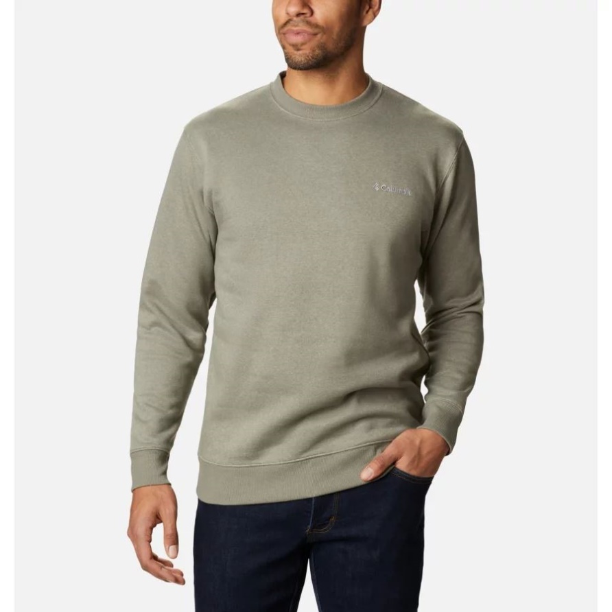 Columbia Herren-sweatshirt Hart Mountain Ii Steingrün Meliert