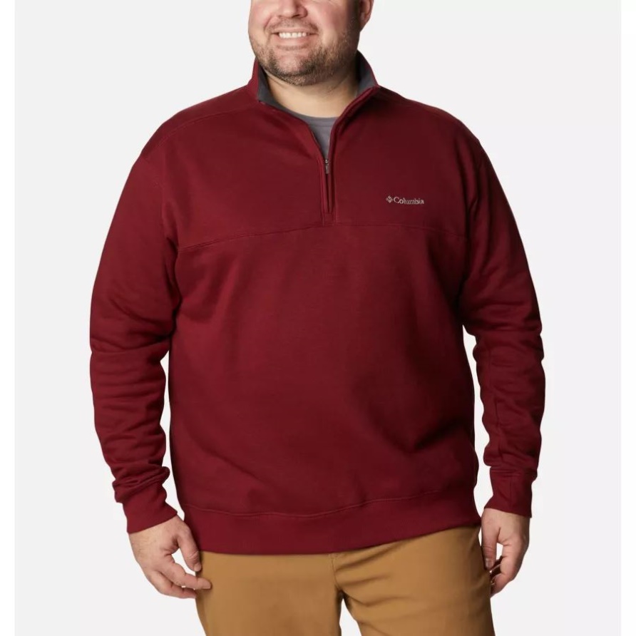 Columbia Herren-sweatshirt Hart Mountain Ii Halber Reißverschluss Big Red Jaspis