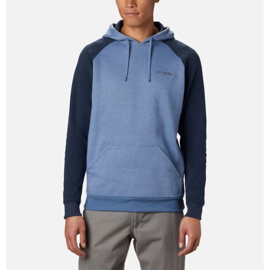 Columbia Herren-Hoodie Hart Mountain II Bluestone Heather/Collegiate Navy Hthr