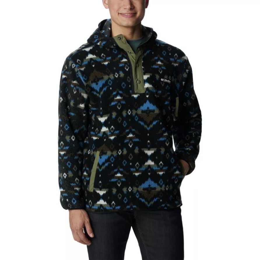 Columbia Helvetia Hoodie Für Herren Heller Indigo-Rocky-Mountain-Print
