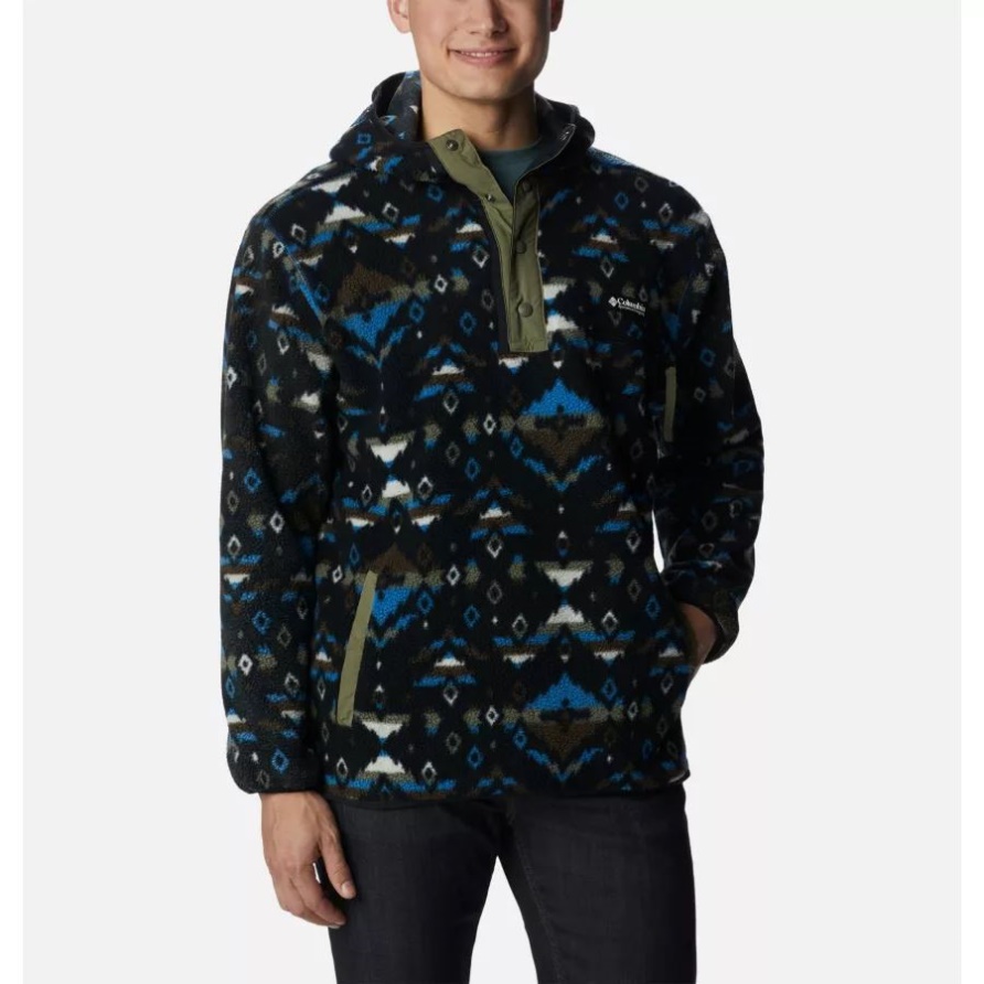 Columbia Helvetia Hoodie Für Herren Indigo Rocky Mountain Print