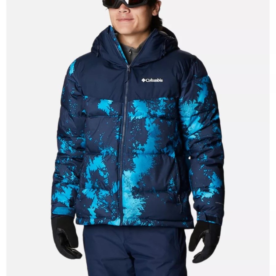 Columbia Iceline Ridge Jacke Für Herren Compass Blue Lookup Print/coll Navy