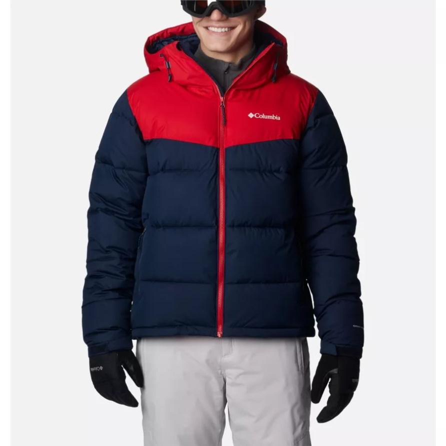 Columbia Iceline Ridge Skijacke Für Herren Collegiate Navy/mountain Red