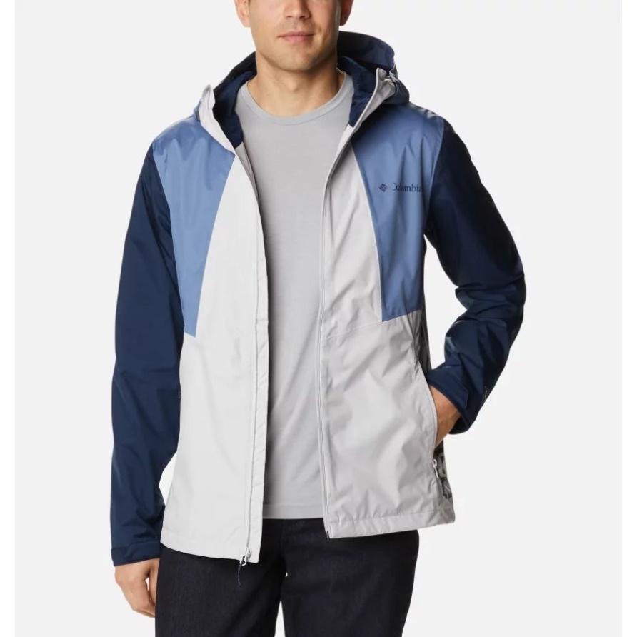 Columbia Inner Limits II Wasserdichte Herrenjacke Nimbus Grey/Bluestone/Collegiate Navy