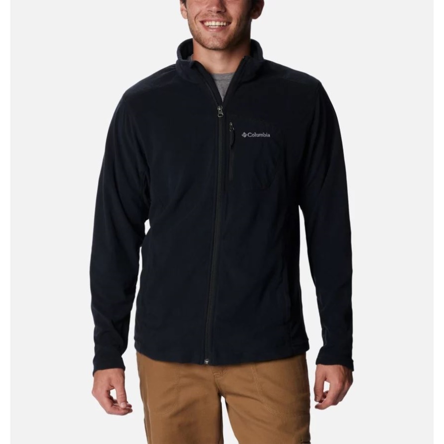 Columbia Herren-Fleecejacke Aus Der Klamath-Reihe Mit Durchgehendem Reißverschluss, Schwarz