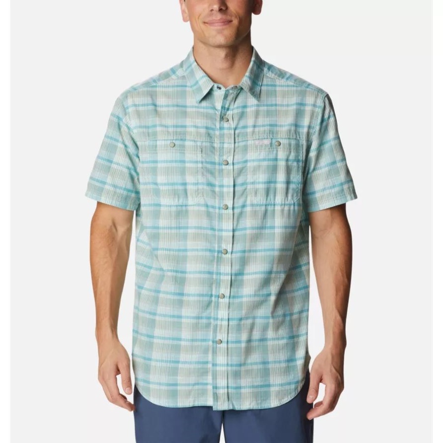 Columbia Leadville Ridge Kurzarmhemd Für Herren Icy Morn Mad Ombre