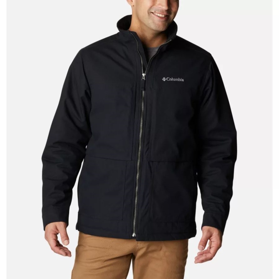 Columbia Herrenjacke Loma Vista Ii Schwarz/bergrot Kariert