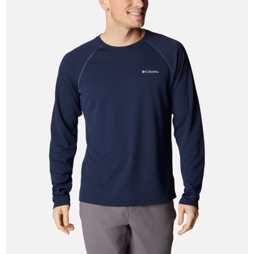 Columbia Schmales Langärmliges Spitzenhemd Für Herren Collegiate Navy/dark Mountain