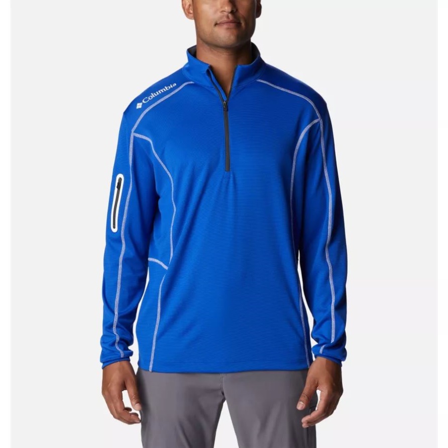 Columbia Omni-Wick Shotgun Pullover Mit Halbem Reißverschluss Für Herren, Azul