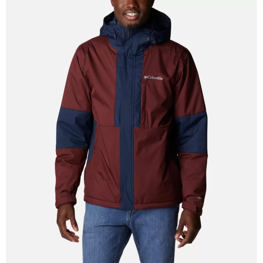 Columbia Oso Mountainhooded Isolierte Wanderjacke Für Herren Holunder/collegiate Navy
