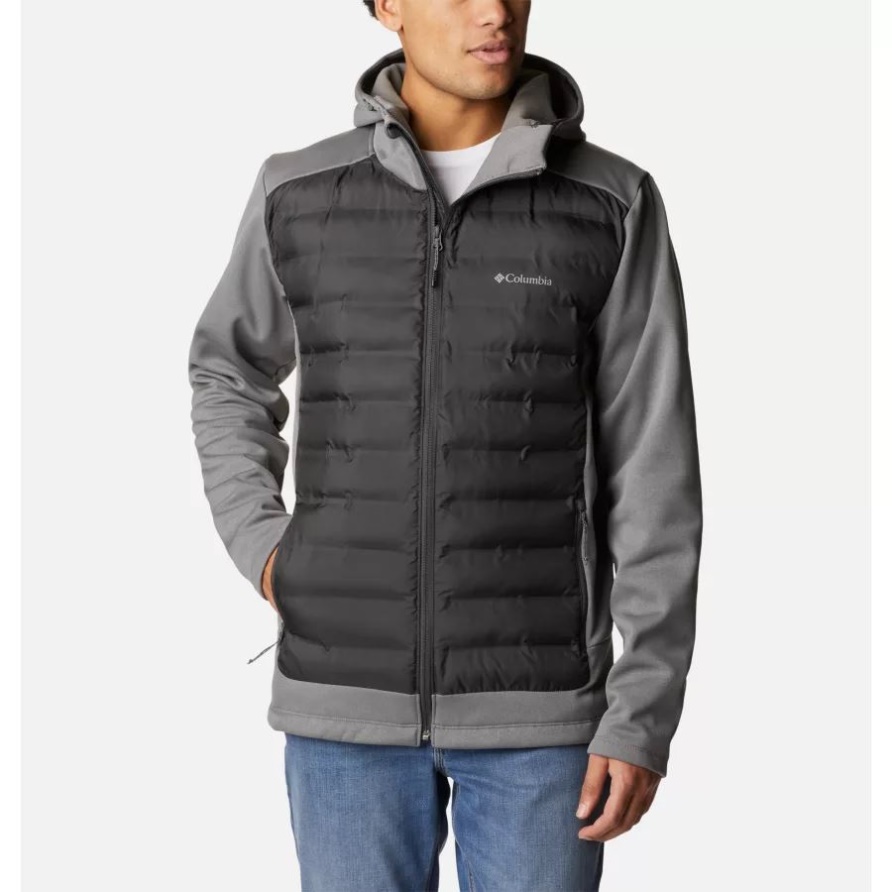 Columbia Out-Shield Isolierter Kapuzenpullover Mit Durchgehendem Reißverschluss Für Herren City Grey/Shark