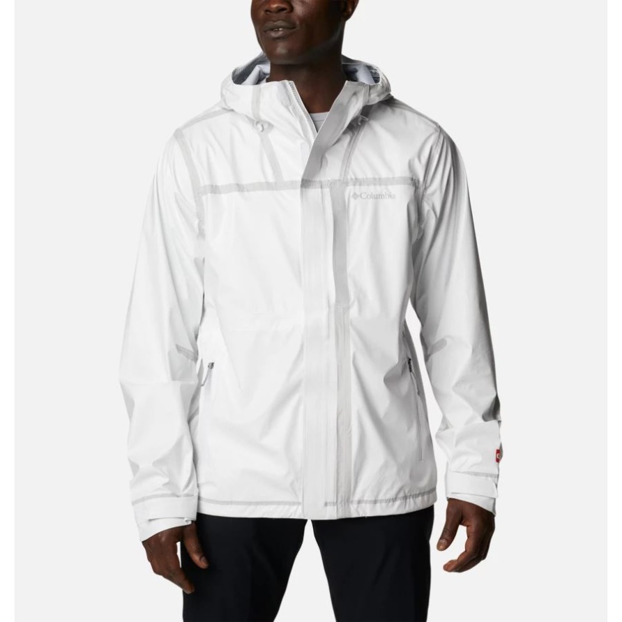 Columbia Outdry Extreme Wildrain Shelljacke Für Herren Weiß/zirrusgrau