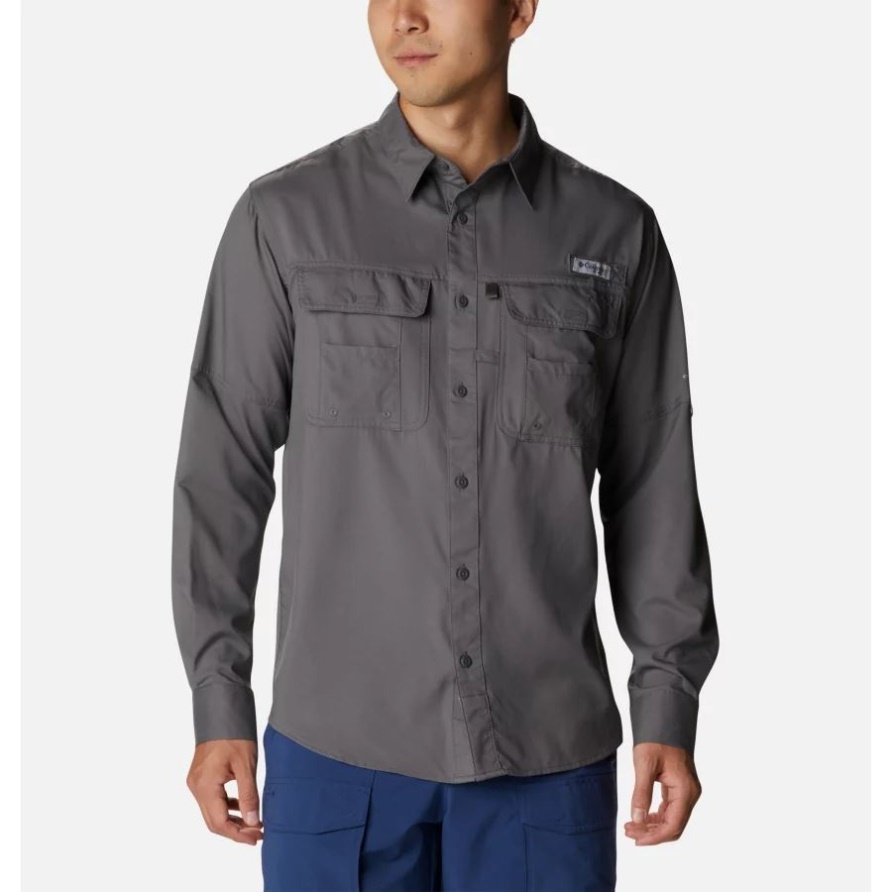 Columbia Herren Pfg Drift Guide Gewebtes Langarmhemd Stadtgrau