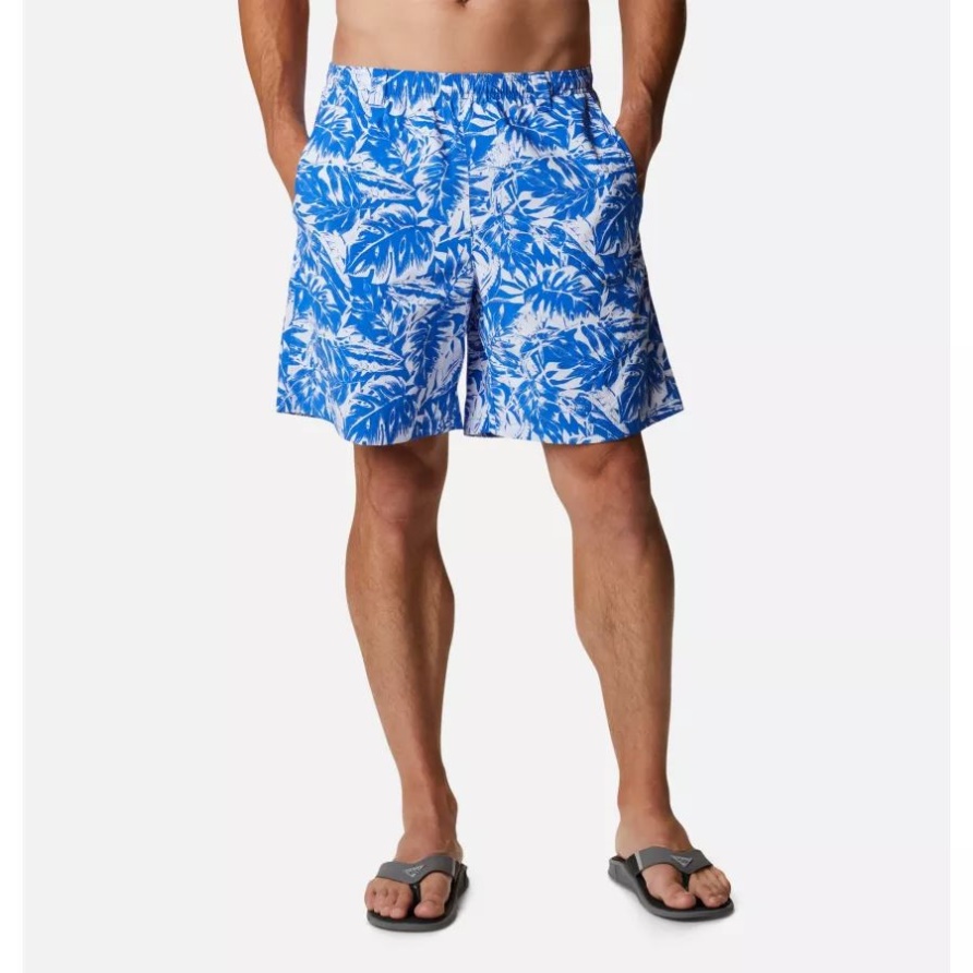 Columbia Herren Pfg Super Backcast Water Shorts Blauer Ara Hawaiianischer Rückfalldruck