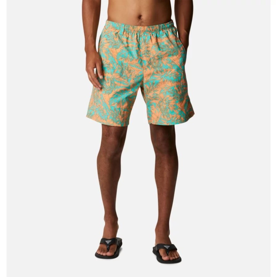 Columbia Herren Pfg Super Backcast Wasser Shorts Elctrc Turq Hawaiianischer Rückfalldruck