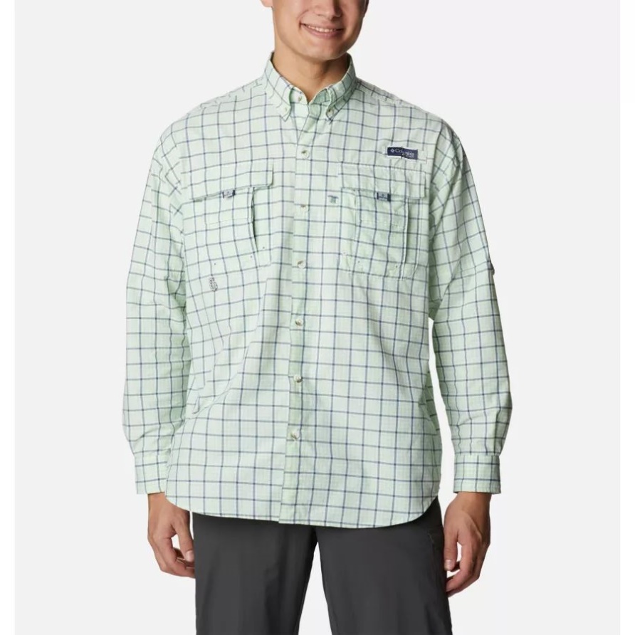 Columbia Herren Pfg Super Bahama Langarmhemd Key West Kariertes Gitter