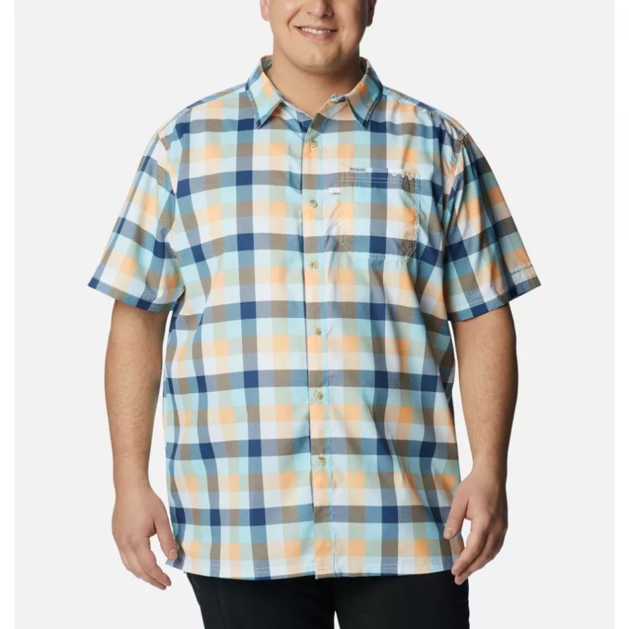 Columbia Herren Pfg Super Slack Tide Camp Hemd Big Bright Nectar Multi Gingham