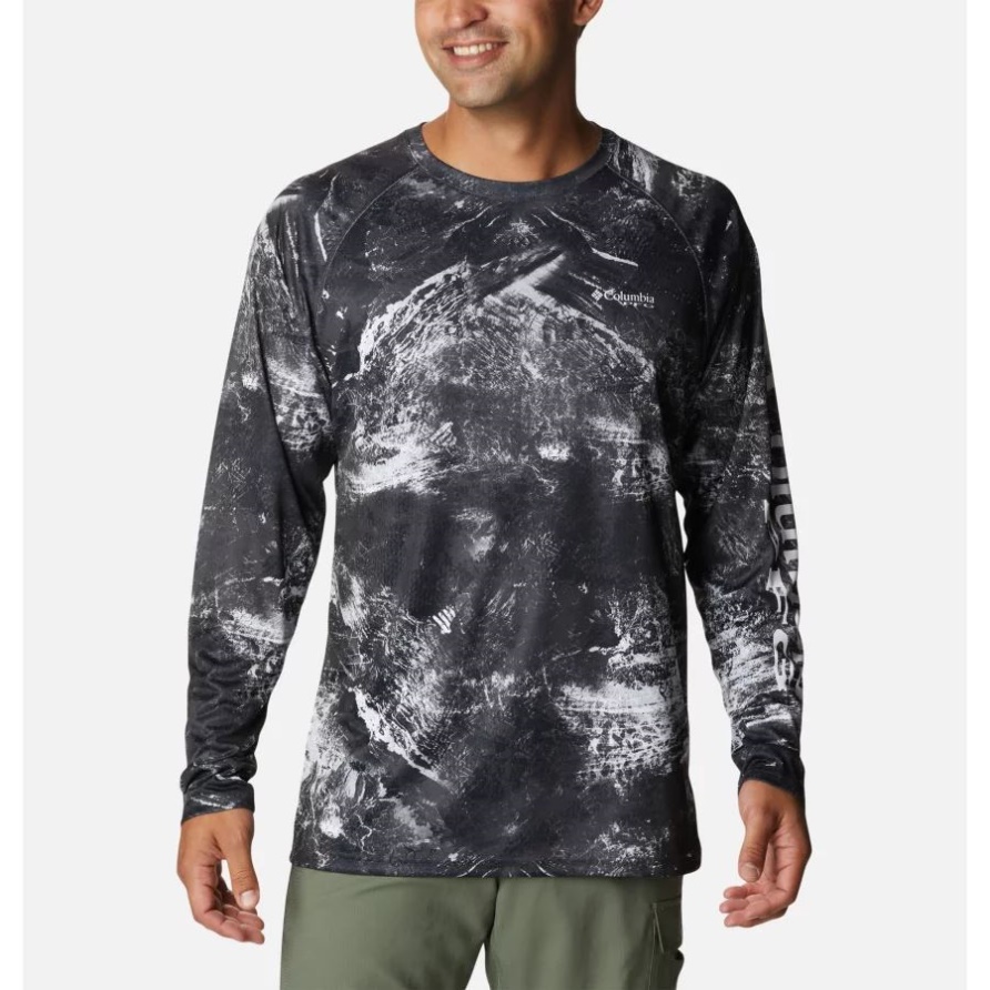 Columbia Herren Pfg Super Terminal Tackle Langarmshirt Schwarz Realtree Horizon