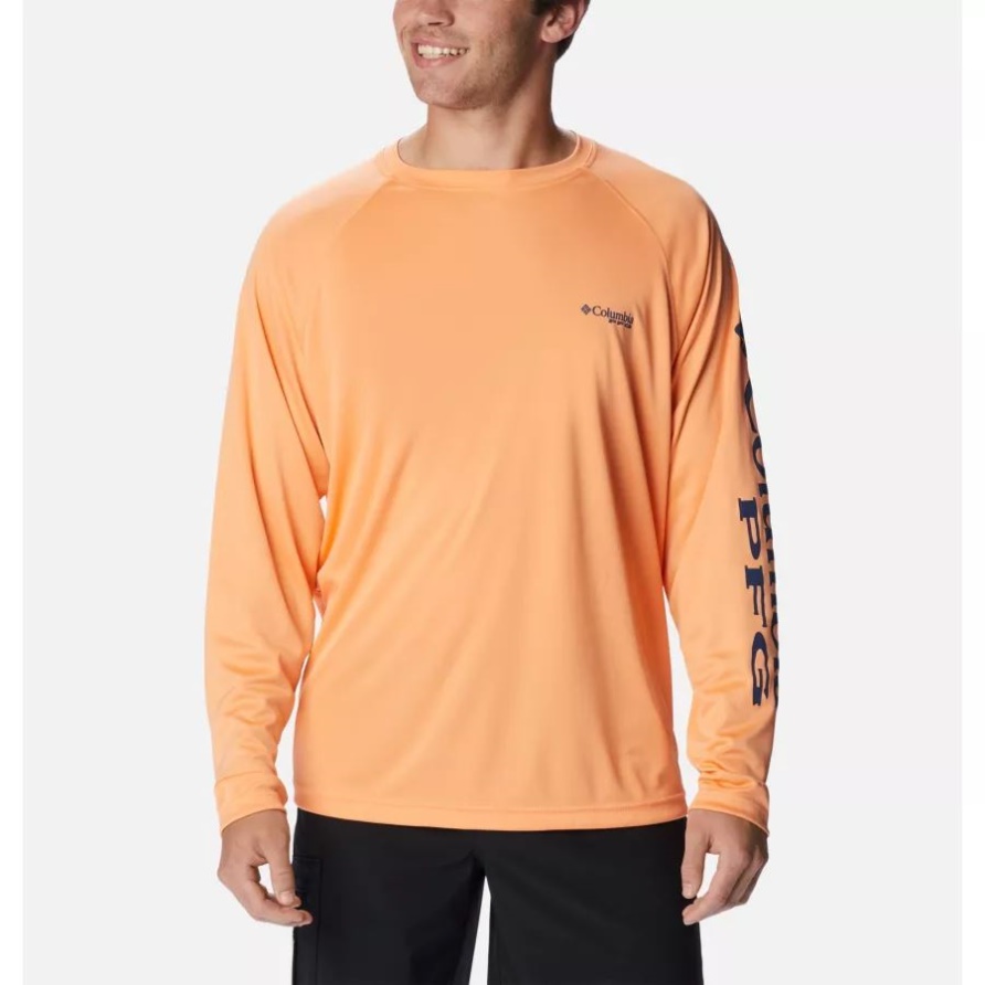 Columbia Pfg Terminal Tackle Langarmshirt Für Herren Helles Nektar/Carbon-Logo