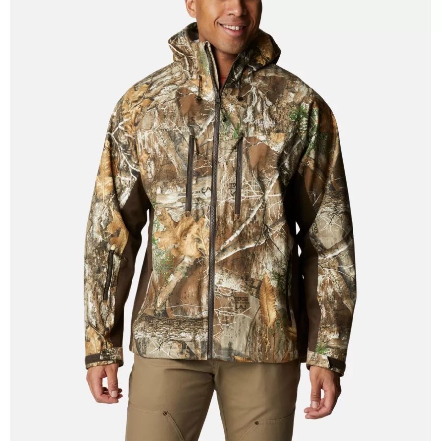 Columbia Phg Trophy Rack Leise Regenjacke Für Herren Realtree Edge