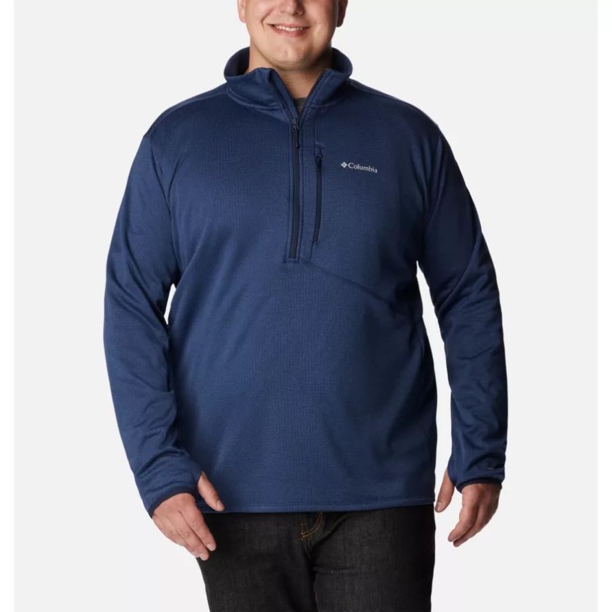 Columbia Park View Fleece-Pullover Mit Halblangem Reißverschluss Für Herren, Groß, Collegiate Navy Heather