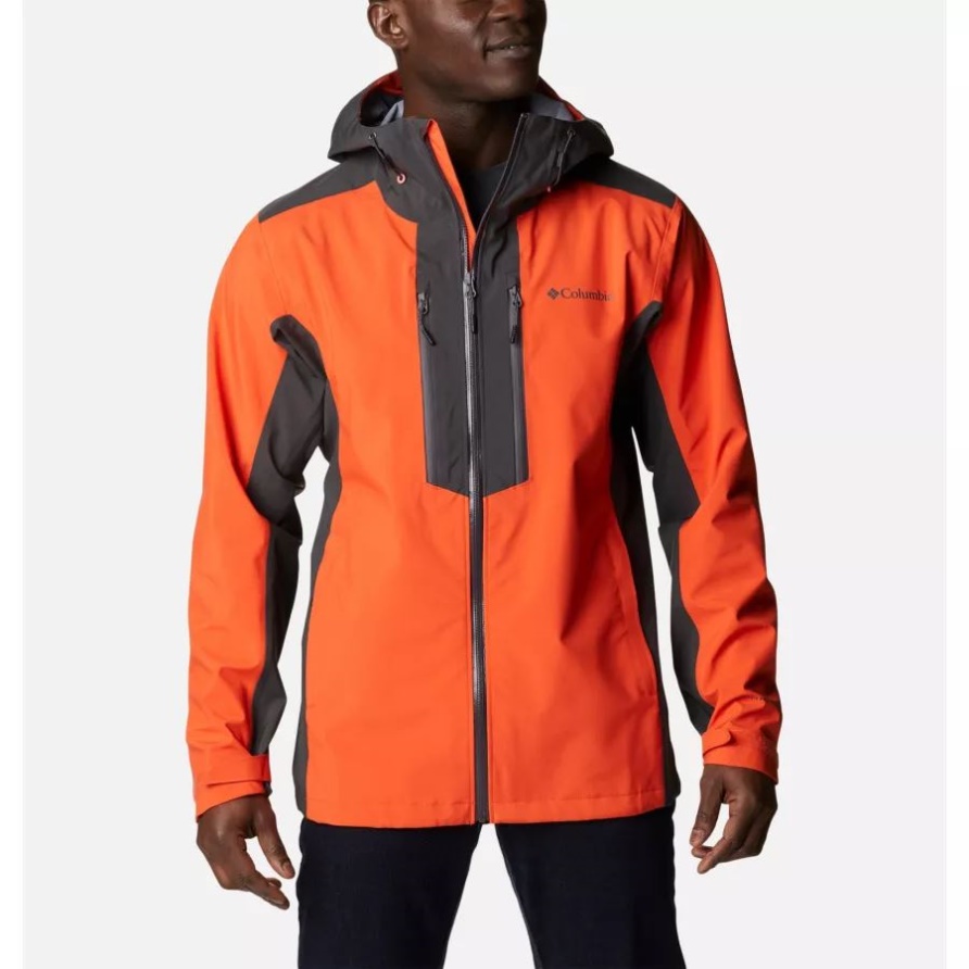 Columbia Peak Creek Wasserdichte Shell-Wanderjacke Für Herren Red Quartz/Shark
