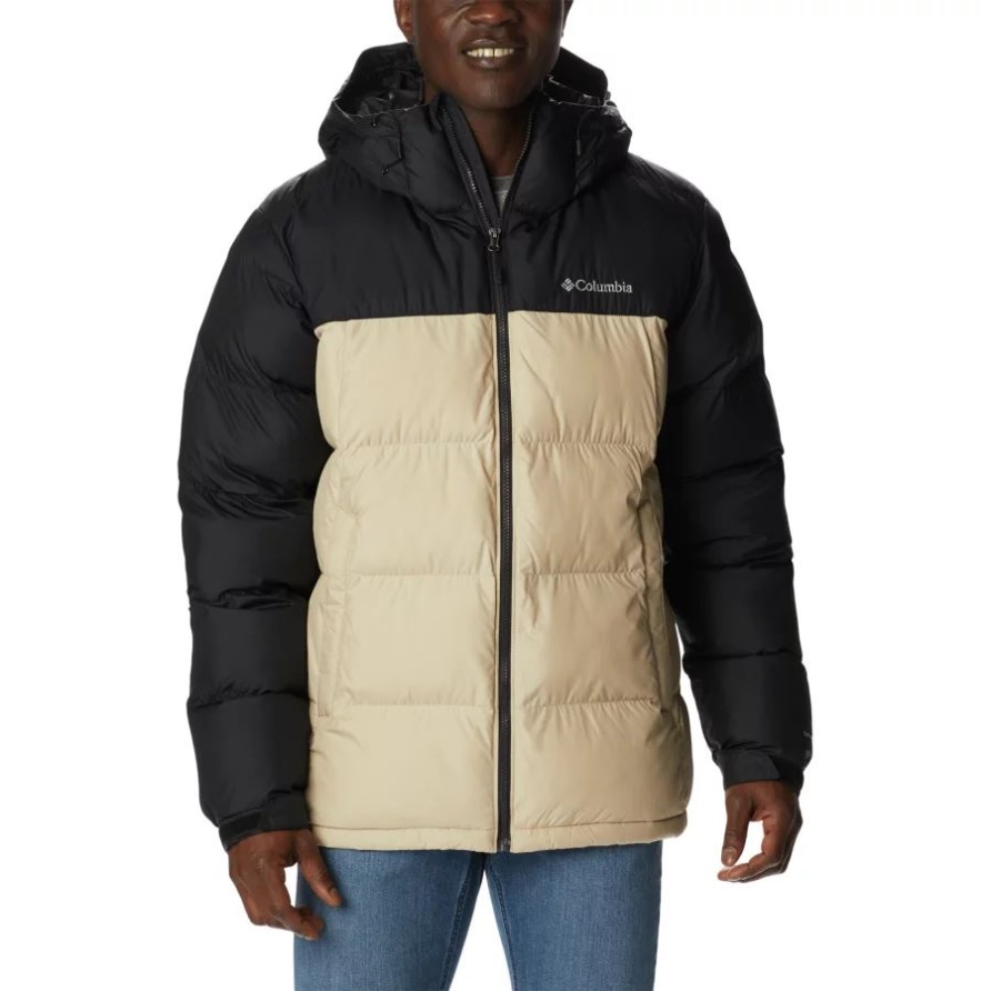 Columbia Pike Lake Daunenjacke Mit Kapuze Für Herren Ancient Fossil/Black