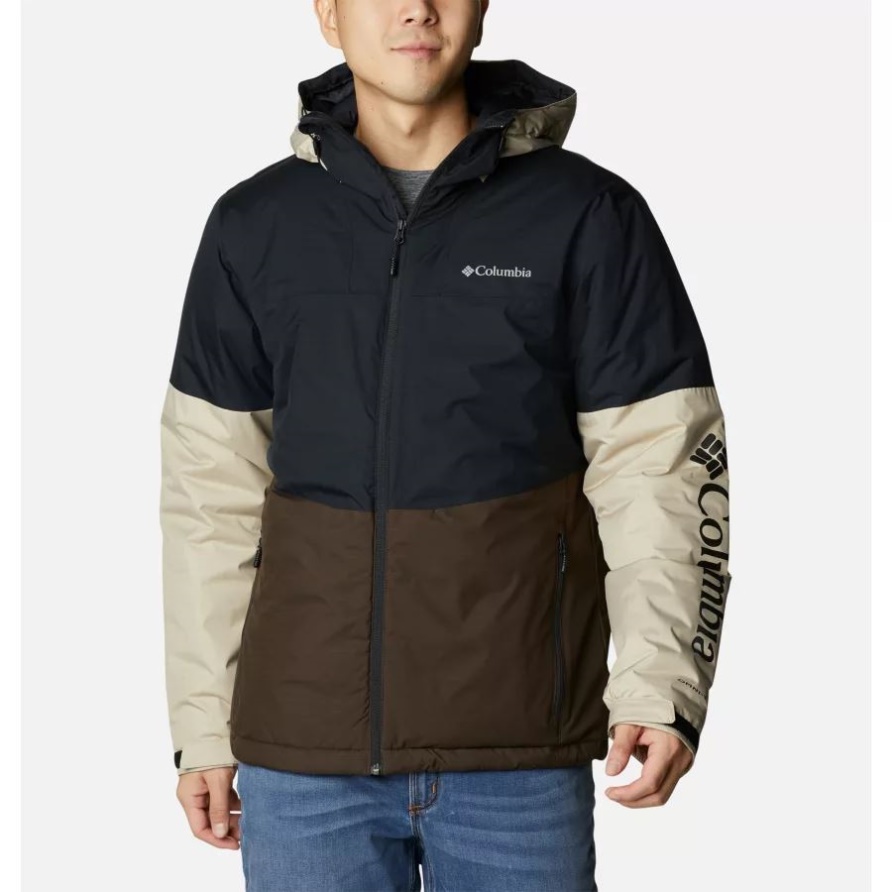 Columbia Point Park Isolierte Jacke Für Herren Schwarz/cordovan/ancient Fossil
