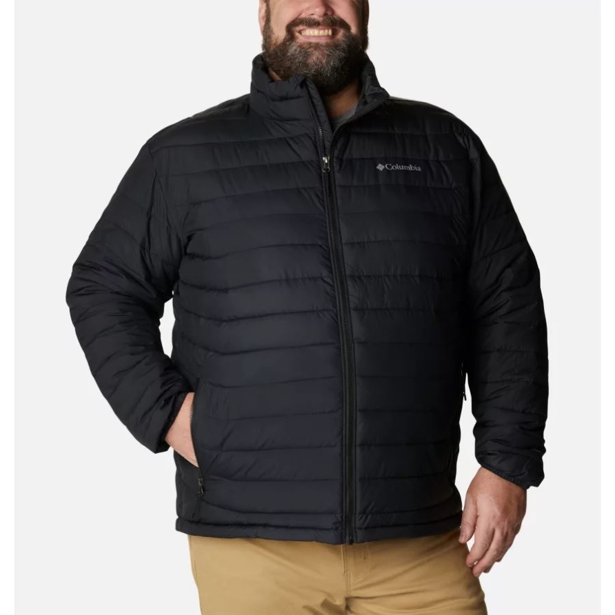 Columbia Herrenpuder Lite Isolierte Jacke Erweiterte Größe Schwarz
