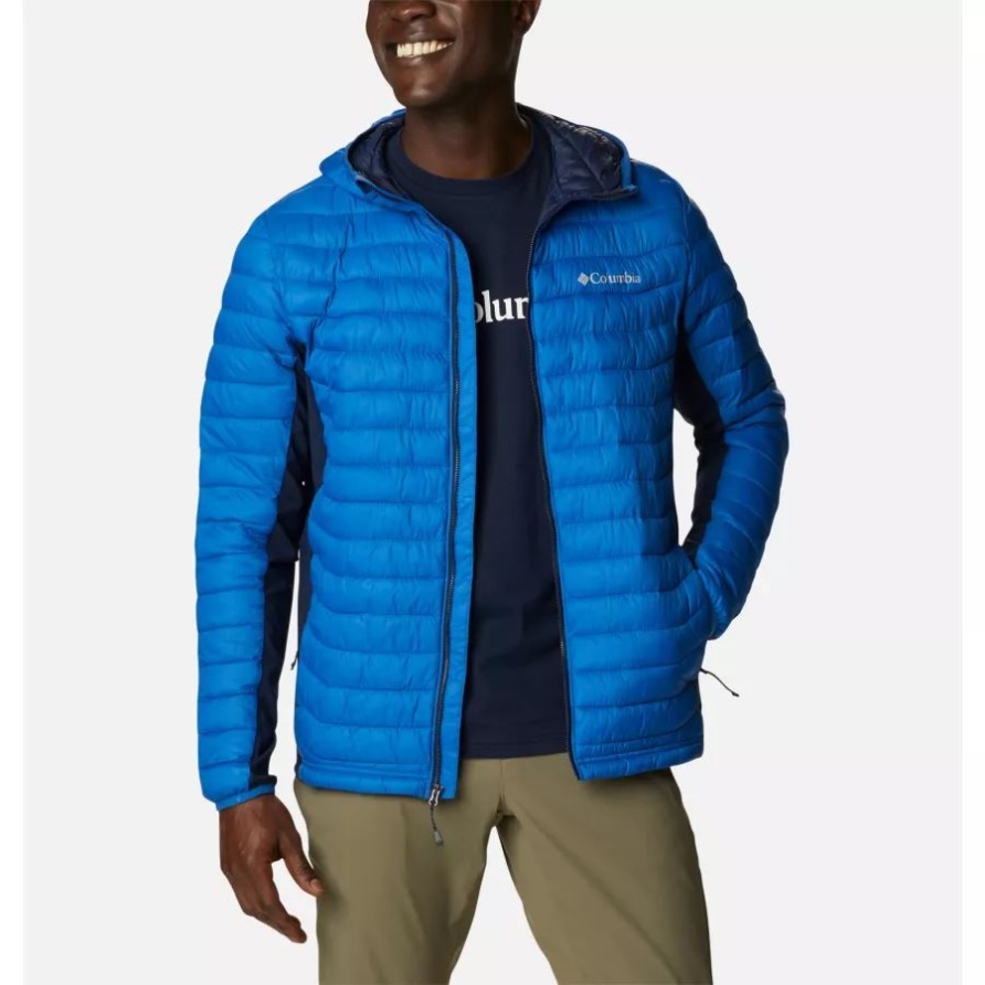 Columbia Powder Pass Hybrid-Daunenjacke Für Herren Bright Indigo/College Navy