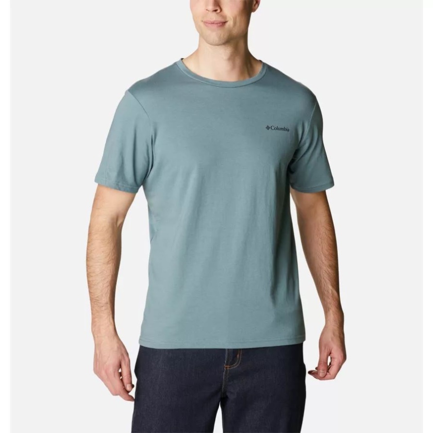 Columbia Rapid Ridge II Bio-Baumwoll-T-Shirt Für Herren Metal/Foggy Haven