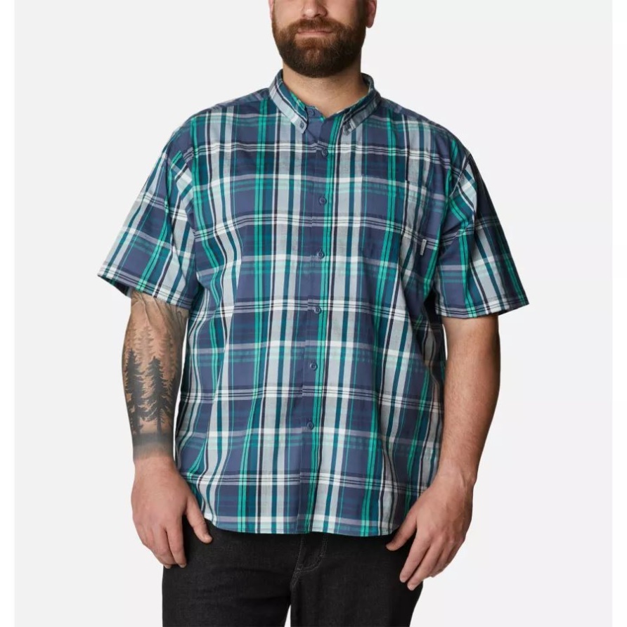 Columbia Rapid Rivers Ii Kurzarmshirt Für Herren Big Dark Mountain Multi Madras