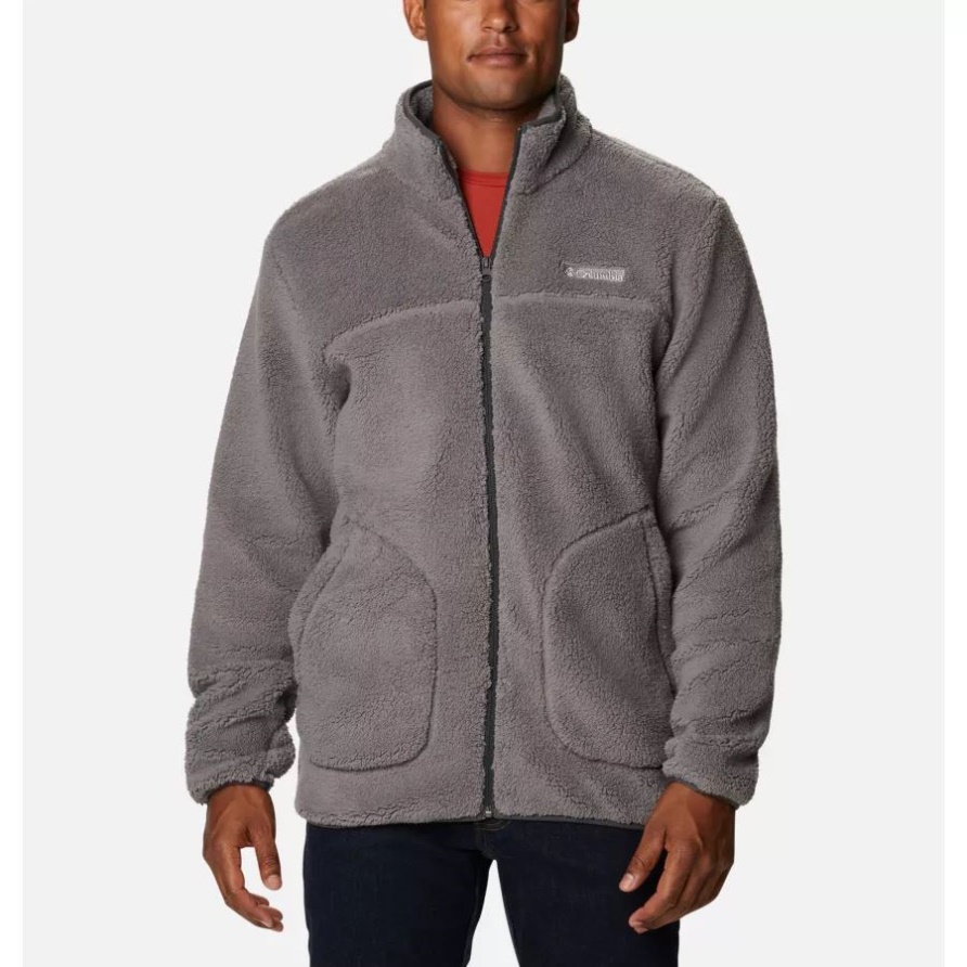 Columbia Rugged Ridge II Sherpa Fleecejacke Mit Durchgehendem Reißverschluss Für Herren City Grey/Shark
