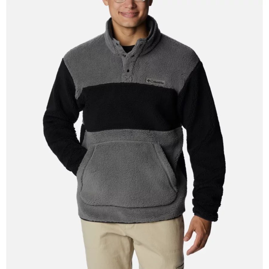 Columbia Robuster Ridge Sherpa Pullover Für Herren Stadtgrau/schwarz