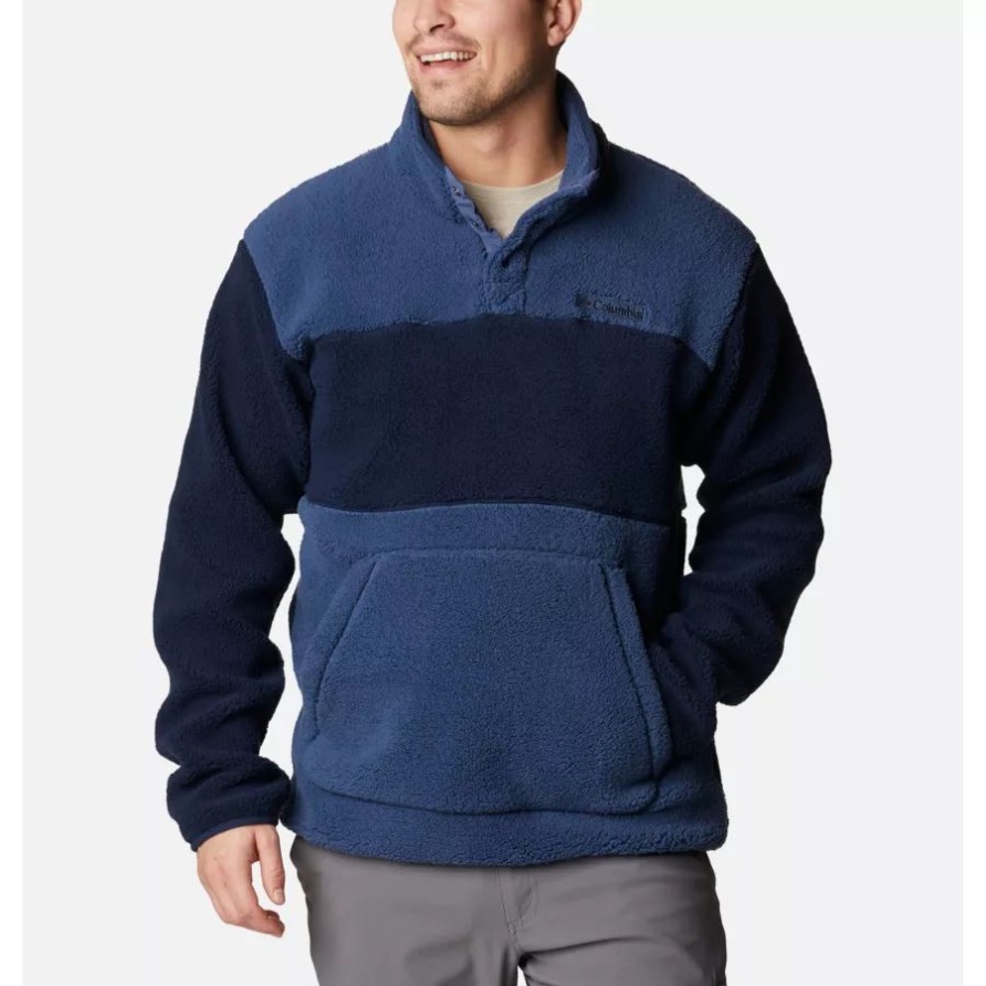 Columbia Herren-Rugged-Sherpa-Pullover Dark Mountain/Collegiate Navy