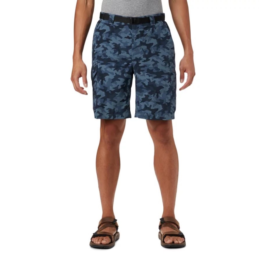 Columbia Herren-cargoshorts Mit Silber Ridge-print, Collegiate Navy Camo