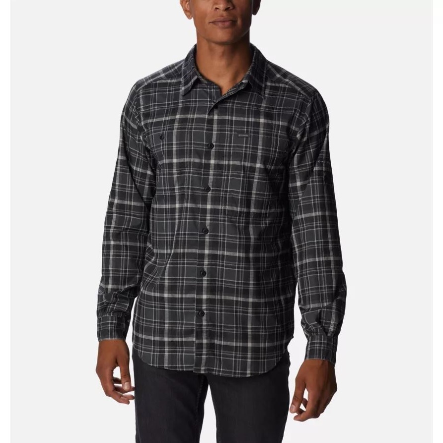 Columbia Herren Silver Ridge Utility Lite Kariertes Hemd Schwarz Multi Kariert