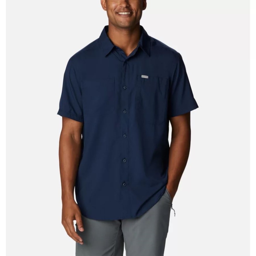 Columbia Silver Ridge Utility Lite Kurzarmhemd Für Herren, Groß, College Navy