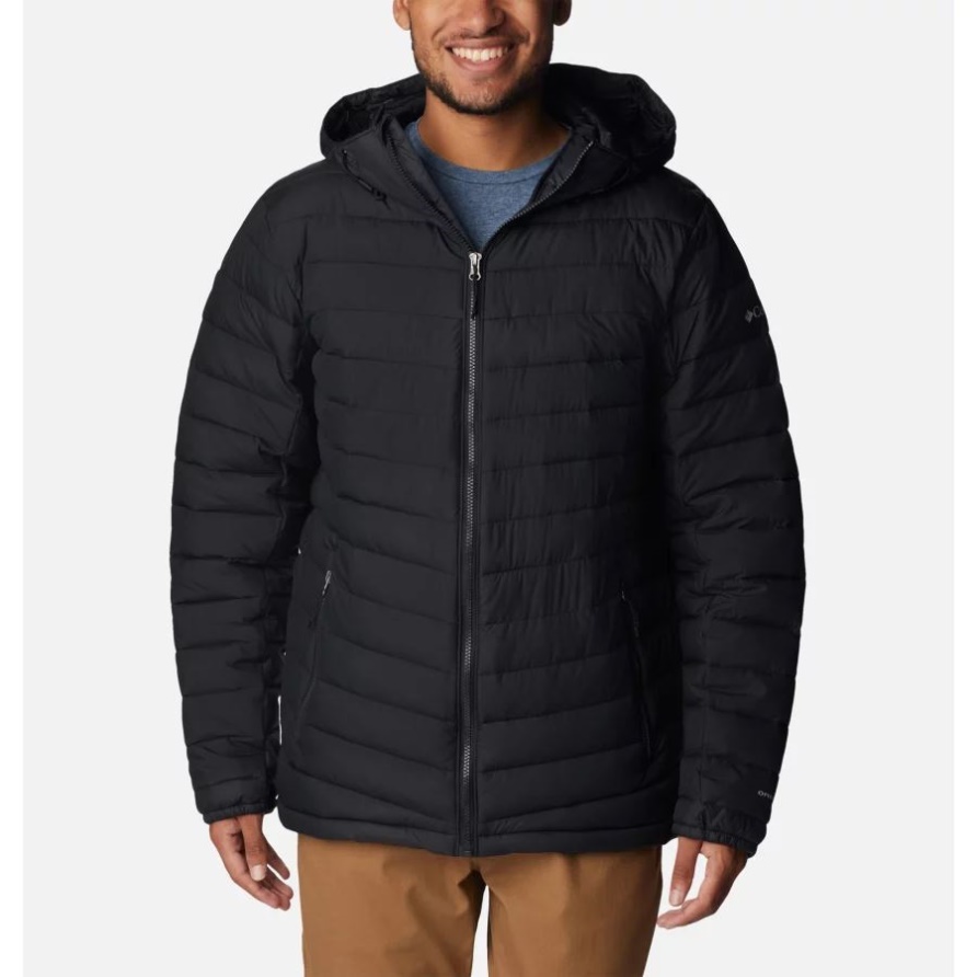 Columbia Herren-Slope-Edge-Isolierjacke Mit Kapuze Schwarz