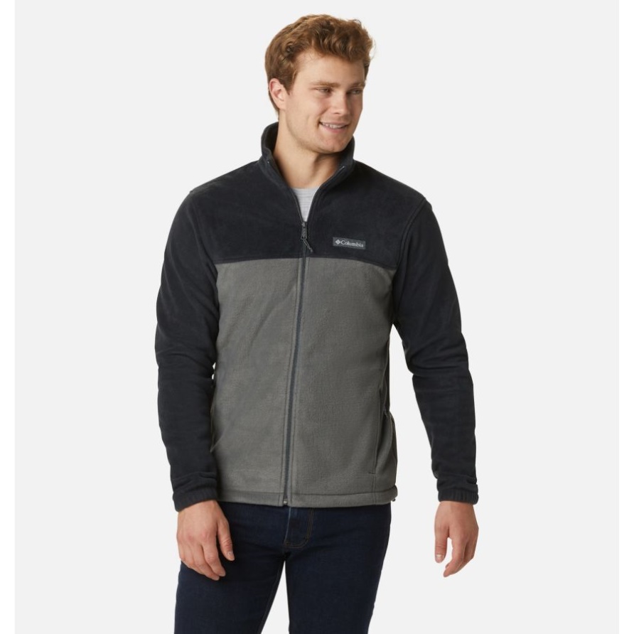 Columbia Steens Mountain 2.0 Fleecejacke Mit Durchgehendem Reißverschluss Für Herren, Schwarz/Grill