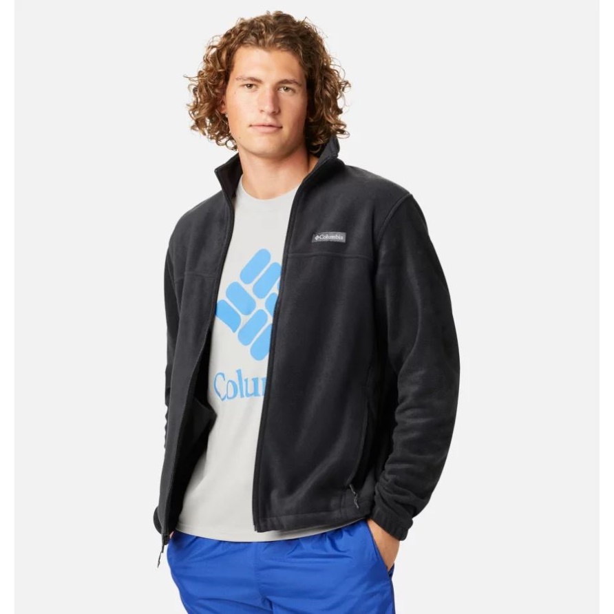 Columbia Herren Steens Mountain 2.0 Fleecejacke Mit Durchgehendem Reißverschluss Schwarz