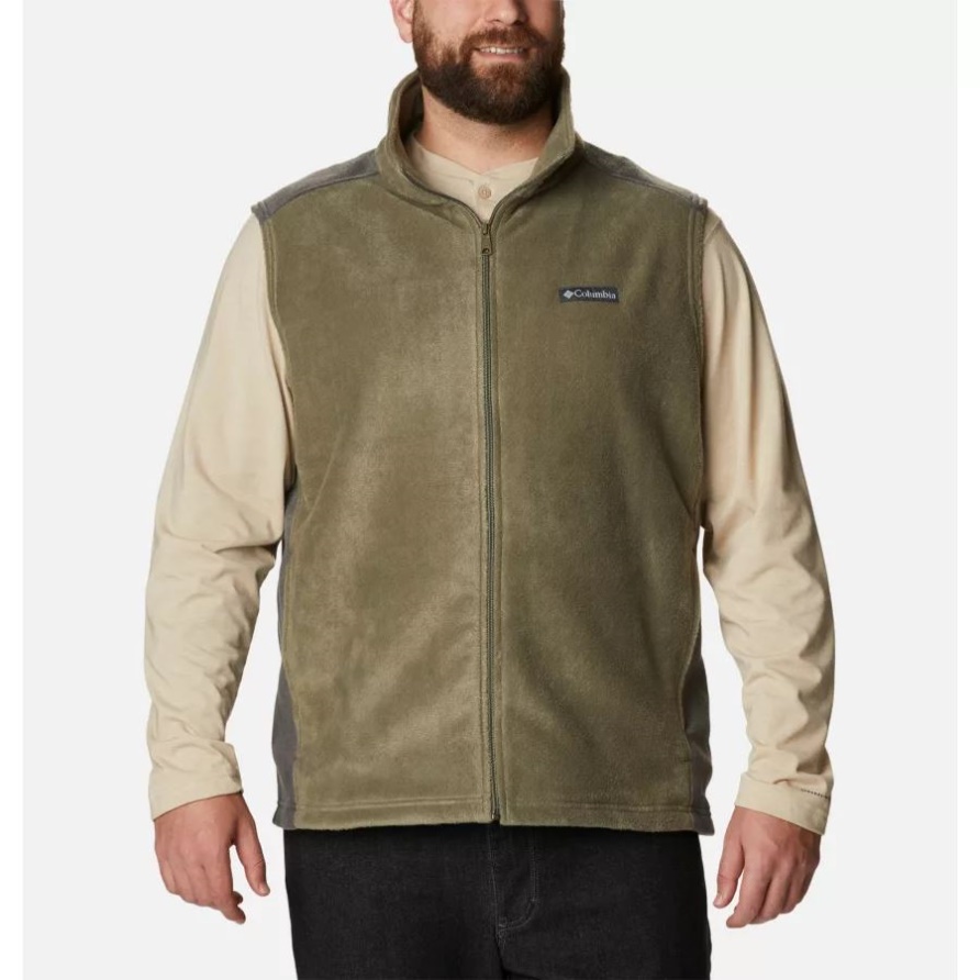 Columbia Herren Steens Mountain Fleece Weste Big Stone Green/shark