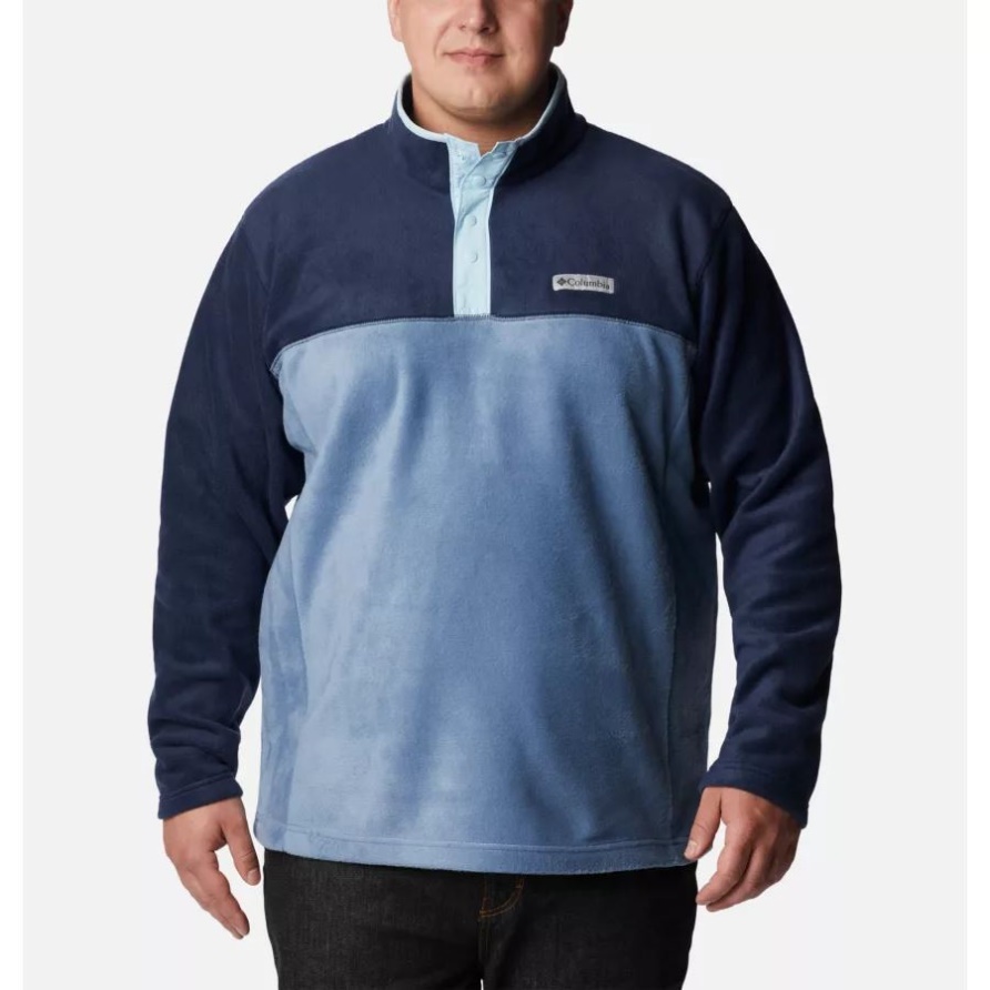 Columbia Steens Mountain Half Snap Fleecepullover Für Herren, Groß, Bluestone/College Navy/Himmelblau