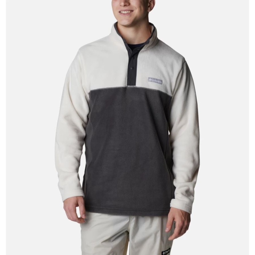Columbia Steens Mountain Half Snap Fleecepullover Für Herren Shark/Chalk/Shark
